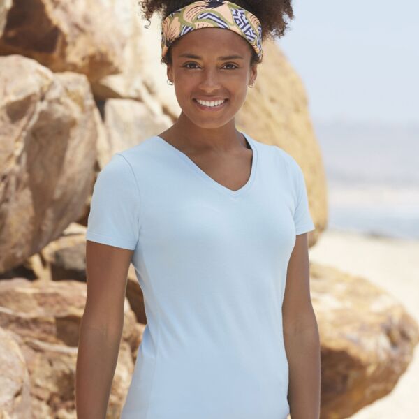 Ladies Fitted V Neck T-Shirt by Fruit of the Loom Thumbnail