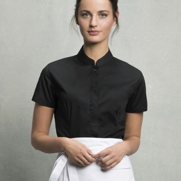 Ladies' Short Sleeved Mandarin Collar Bar Shirt Thumbnail